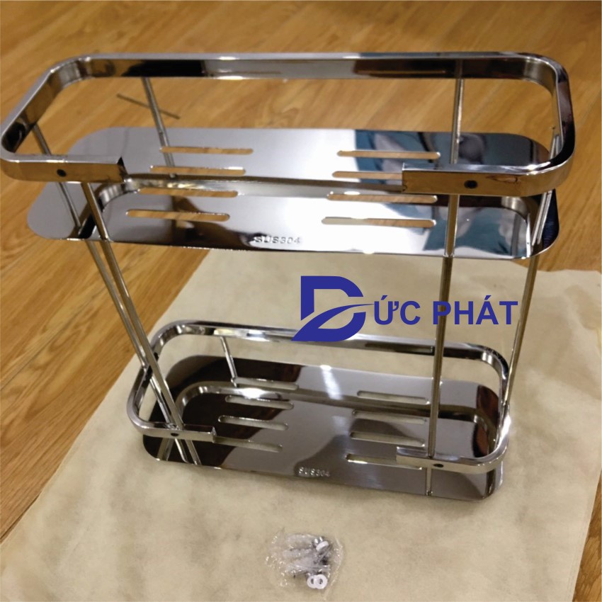 GIÁ ĐỂ ĐỒ NHÀ TẮM 2 TẦNG, GIÁ ĐỂ ĐỒ TREO TƯỜNG INOX 304 CAO CẤP, Kệ INOX THẲNG