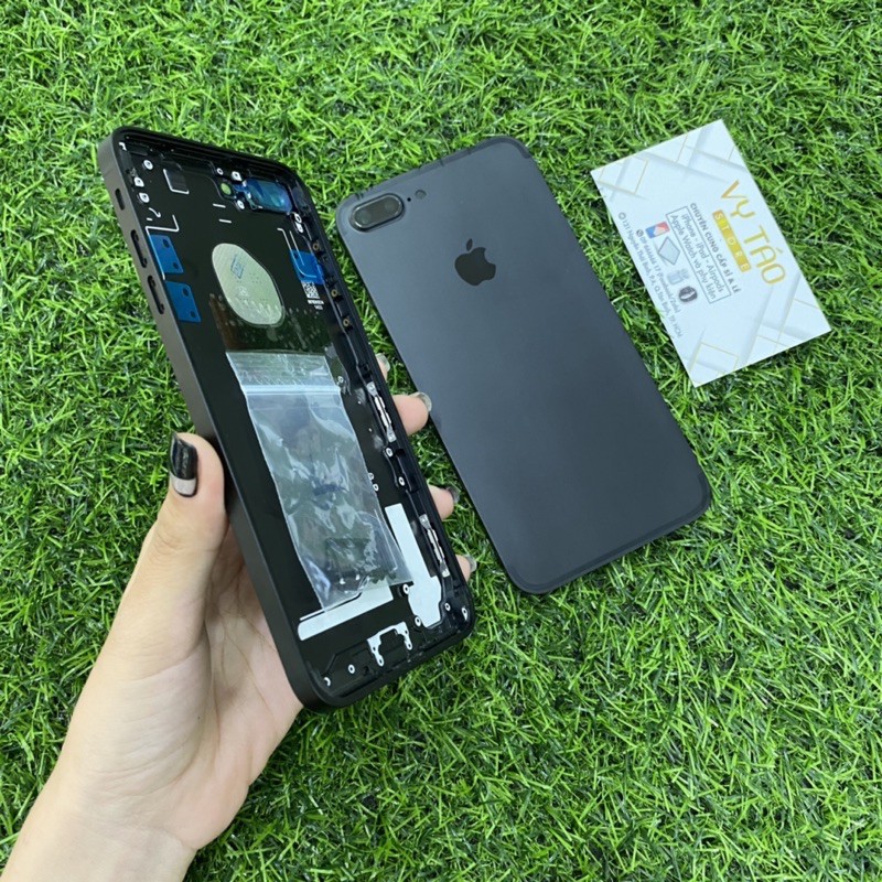 vỏ sườn thay thế viền vuông màu đen dành cho iphone 7plus