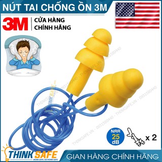 Nút tai chống ồn 3M Ultrafit 340-4004 rất mềm nhẹ giảm ồn 25 dB dễ đeo, dễ vệ sinh (Có dây) - Bảo Hộ Thinksafe