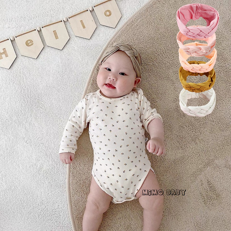 Băng đô bản to bện kết thừng Mimo baby cho bé BD19