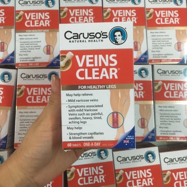 Hộp đựng 60 viên hỗ trợ suy giãn tĩnh mạch Veins clear date 2021