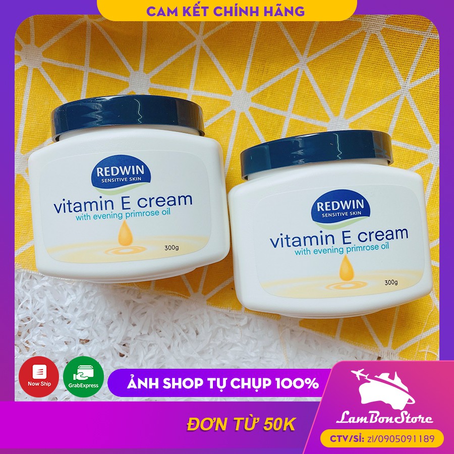 Kem dưỡng da Redwin Cream Vitamin E 300g KEM DƯỠNG DA, VITAMIN E ÚC, REDWIN - Xuất xứ Úc