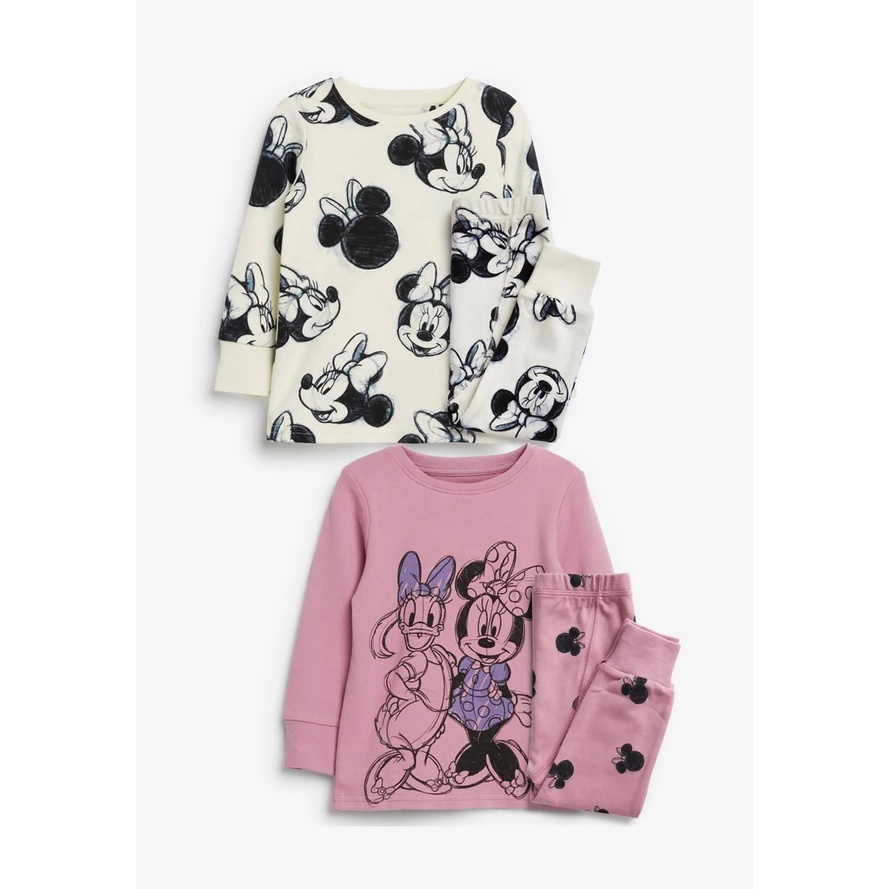 Bộ dài tay thu đông cho bé gái - Set 2 bộ dài tay Minnie Daisy Next chất cotton cho bé gái size 2-8t (9-23kg)