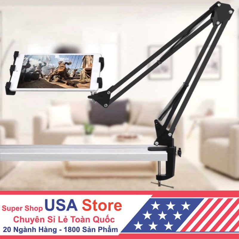 Giá Kẹp, Đỡ Điện Thoại, Ipad, Máy Tính Bảng Siêu Việt,Kẹp Đầu Giường Uốn Nắn Mọi Tư Thế, Khung Kim Loại
