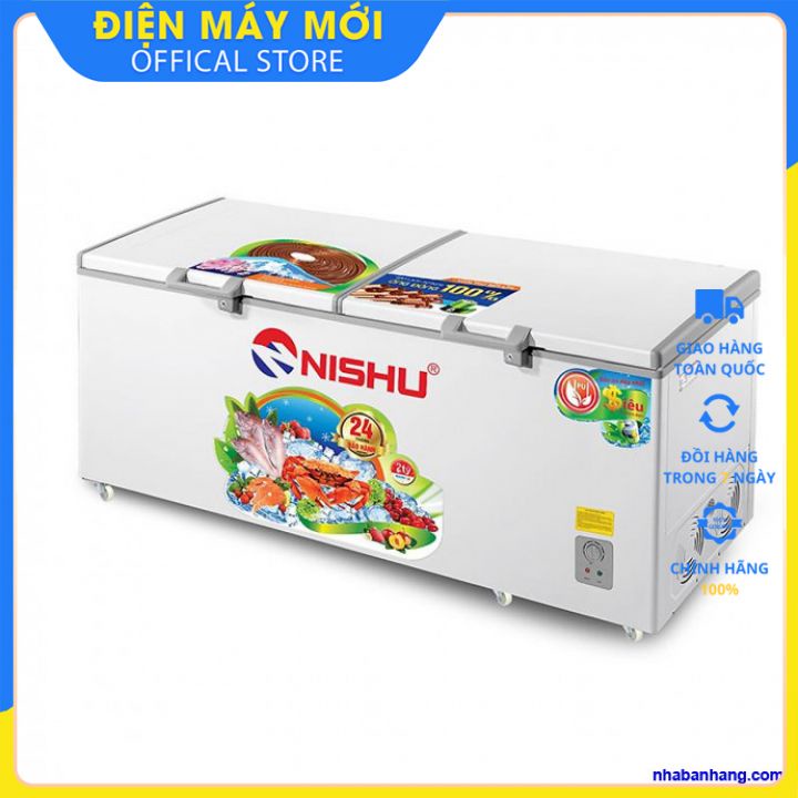 Tủ đông Nishu 1000 lít 1 ngăn đông NTD 1088S New- Hàng chính hãng