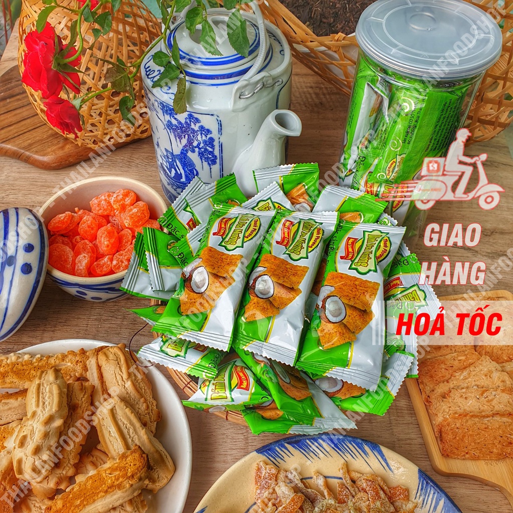 Bánh Dừa Nướng Lon 250Gr (Bánh Dừa Sấy)