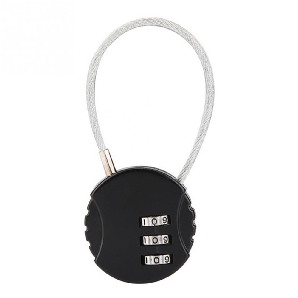 Ổ khóa mật khẩu 3 chữ số bằng thép tiện dụng cho xe đạp/ du lịch