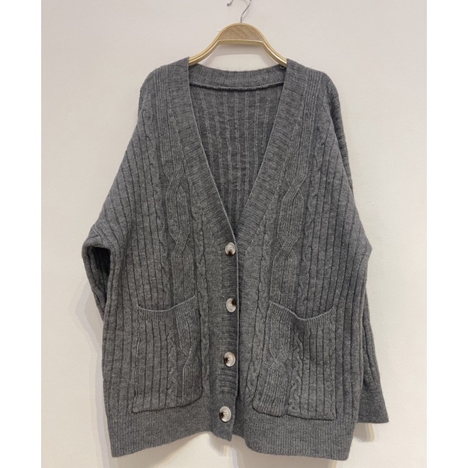 Áo khoác len cardigan trơn basic len QC siêu dày dặn freesize