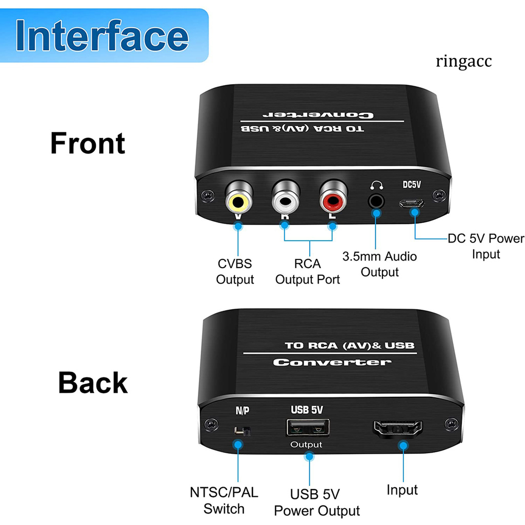 Bộ Chuyển Đổi Âm Thanh Hdmi-Compatible Sang Av Cho Tv