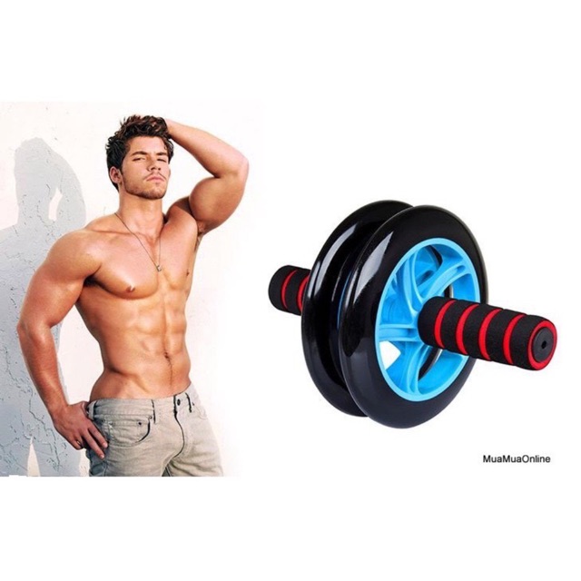 Con lăn tập cơ bụng{Thiết kế bánh xe trơn bóng giúp hạn chế được ma sát lúc tập luyện}