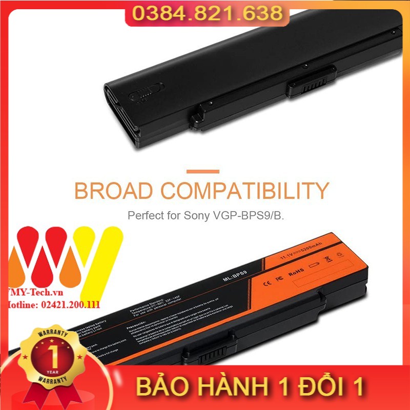 [SALE MẠNH] Pin laptop Sony Vaio VGN-CR410 VGN-CR415 VGN-CR420 VGN-CR425 VGN-CR490 VGN-CR506 VGN-CR507 NEW 100%