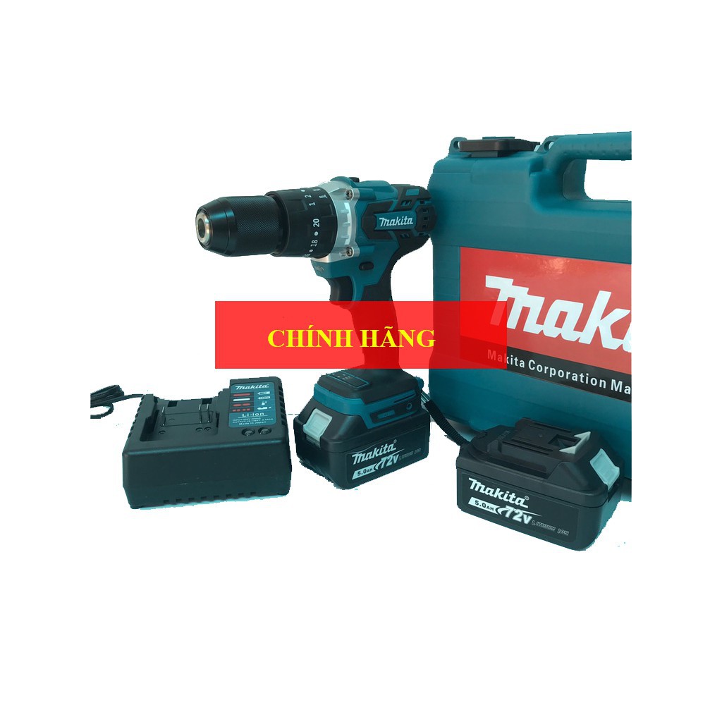 [GIÁ GỐC] Máy khoan pin Makita 72V, 2 PIN, KHÔNG CHỔI THAN, 100% DÂY ĐỒNG [CAM KẾT CHÍNH HÃNG]