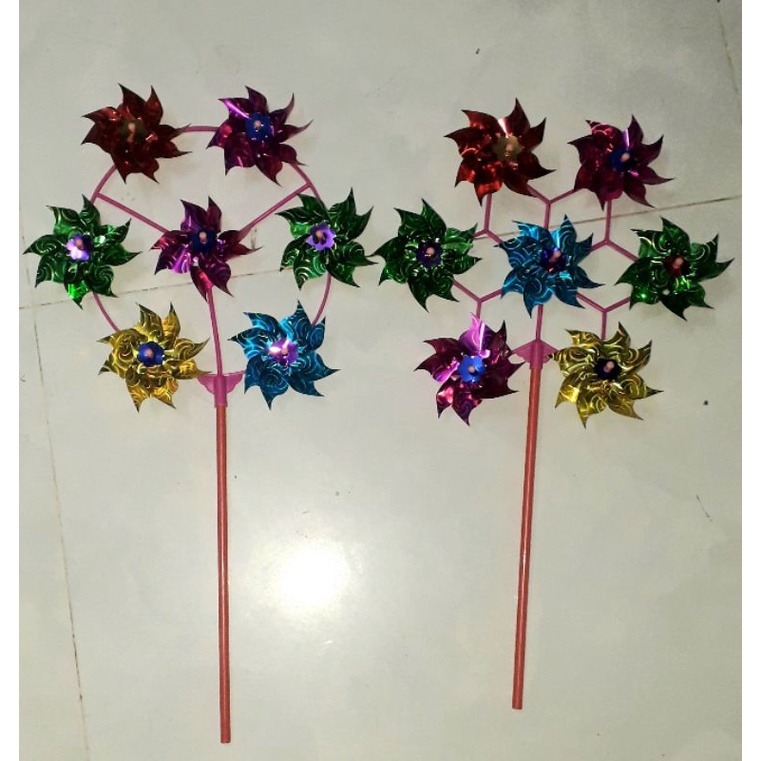 Một bộ chóng chóng quay bằng gió 7 cánh bằng nhựa