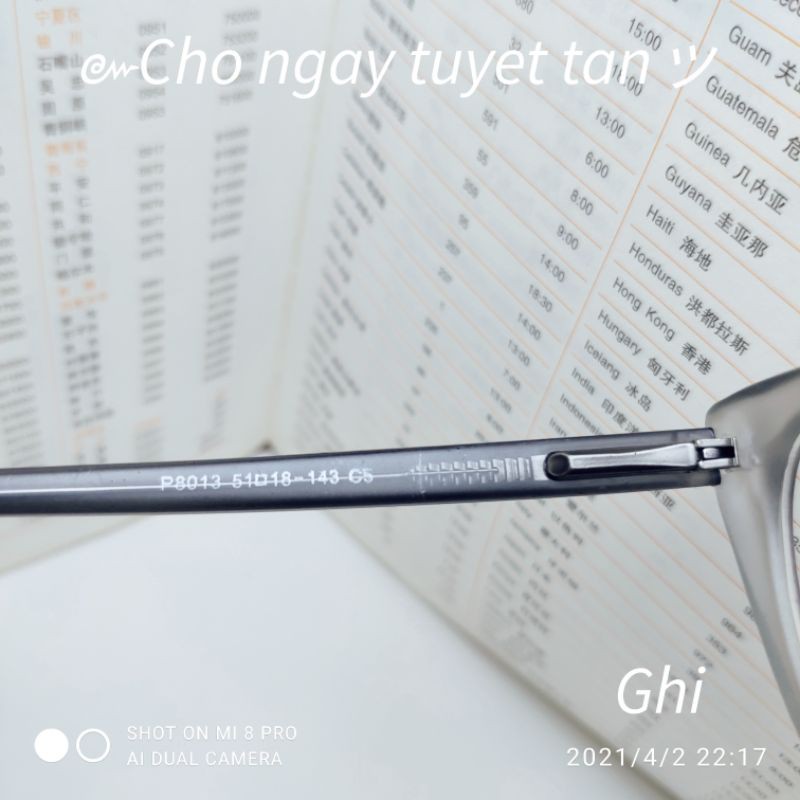 Gọng Kính Cận P8013 Màu Hot Hit