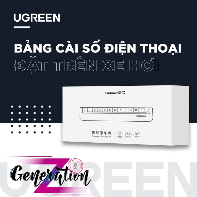 Thẻ Ghi Số Điện Thoại Ô Tô Xe Hơi Gắn Taplo Tiện Dụng Ugreen 60326