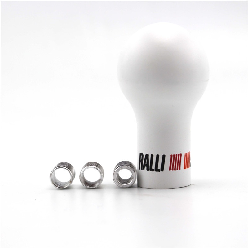 Ralliart Núm Bọc Cần Số 5 / 6 Tốc Độ Màu Trắng / Đen Chuyên Dụng Cho Xe Hơi mitsubishi