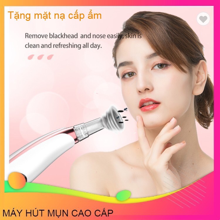 [Tặng mặt nạ] Máy hút mụn cầm tay cao cấp tặng kèm 6 đầu hút tiện dụng