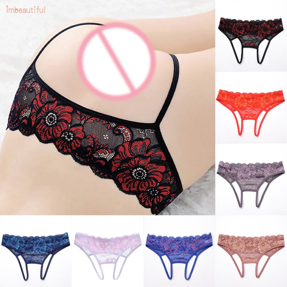 Women Underwear Breathable Women's Lace Panties Crotchless Briefs Lingerie See through Underpants Wetlook Sleepwear | BigBuy360 - bigbuy360.vn