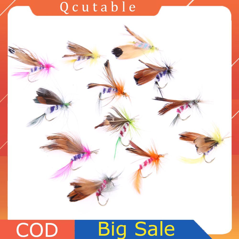 Set 12 Mồi Câu Cá Giả Côn Trùng Chuyên Nghiệp