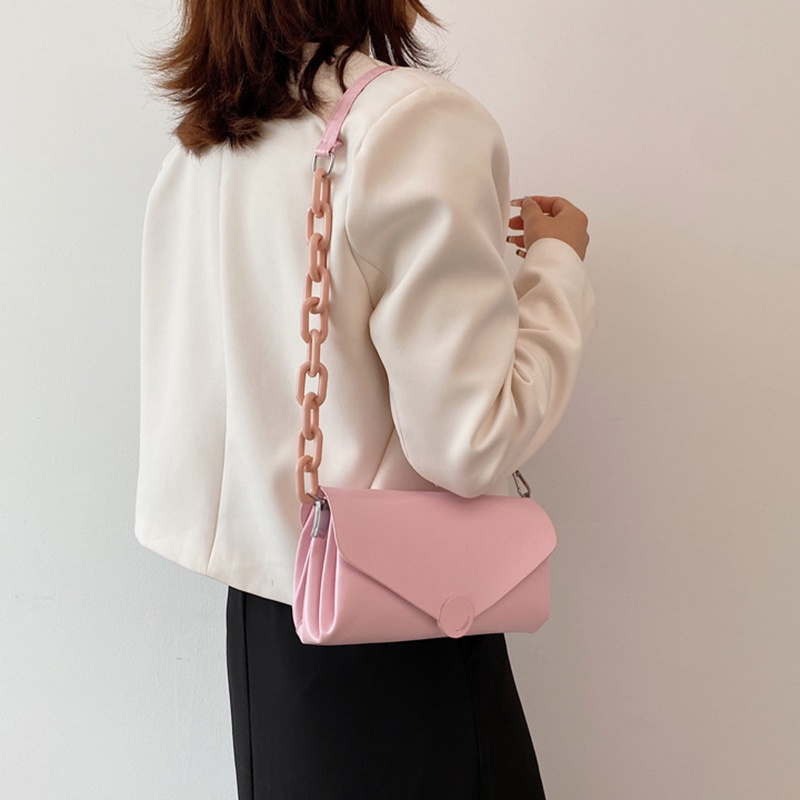 Túi Đeo Chéo Bằng acrylic Phối Dây Đeo Sợi Xích Thiết Kế Đơn Giản Thời Trang Cho Nữ