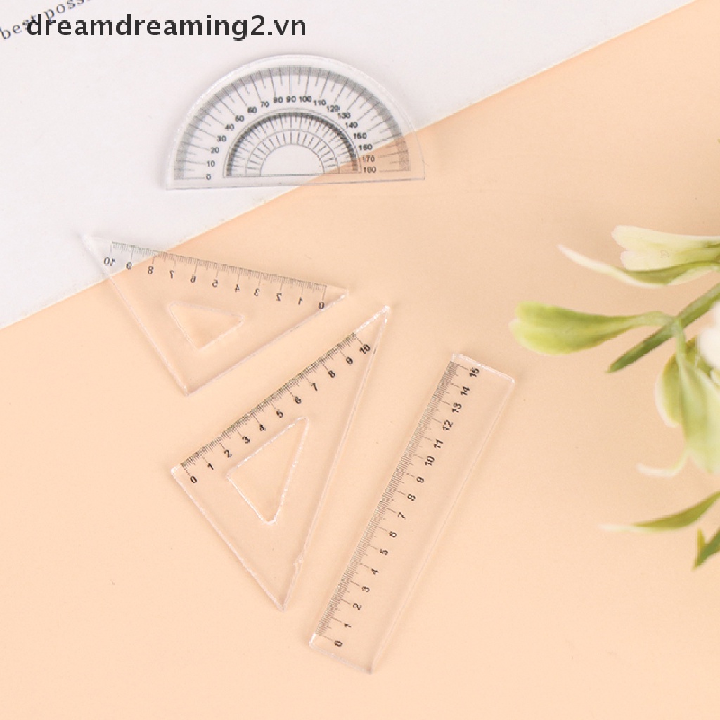 Bộ 4 thước vẽ mini tỉ lệ 1: 12 dành cho búp bê