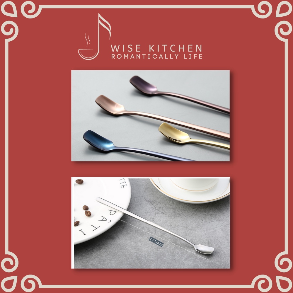 Set 10 muỗng sinh tố, muỗng cafe độc lạ nhiều màu