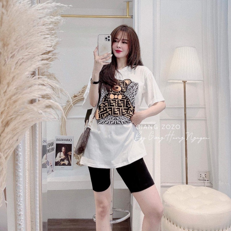 Sét áo phông gấu FF + quân legging lửng HARI0321