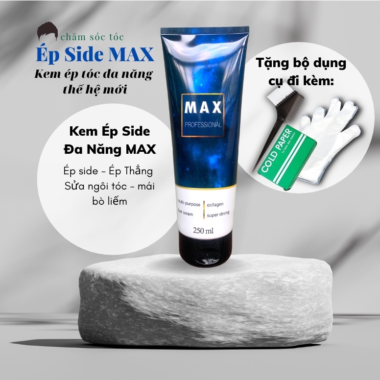 Thuốc Ép Side Tóc Mai Cho Nam MAX Tặng Kèm Bộ Dụng Cụ Làm Tóc
