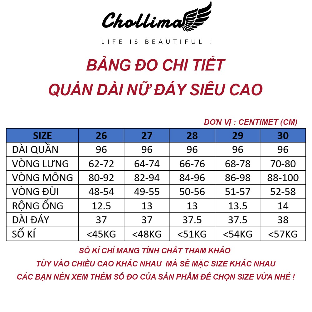 Quần dài jeans nữ co giãn Chollima cạp siêu cao 2 khoen màu đen QD002  – quần bò nữ cạp siêu cao