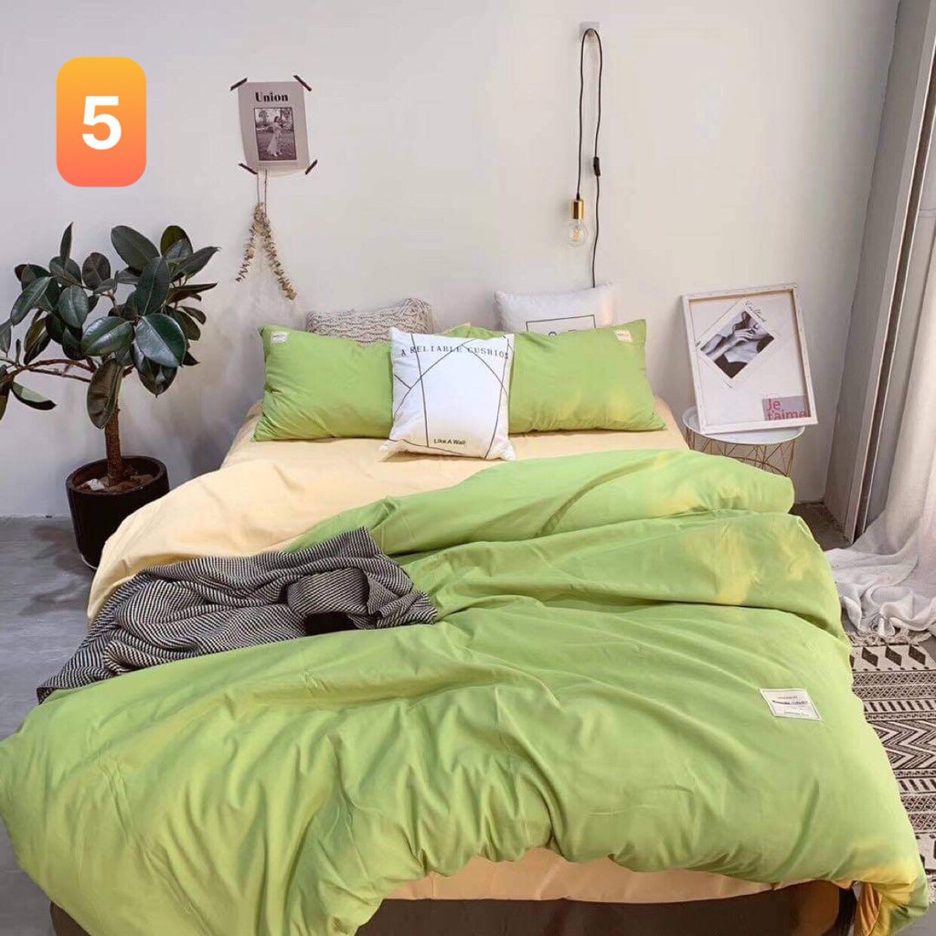[HN - Ship Hỏa Tốc] Vỏ Chăn Ga Gối Màu Trơn Bộ 4 Món Chất Liệu Cotton - MS 06 | BigBuy360 - bigbuy360.vn