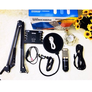 Chuyên Sỉ - Combo Bộ Thu Âm XOX K10, Mic BM 900 Full Bộ