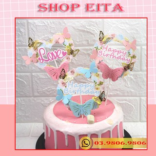 Que cắm khung chữ love trang trí bánh kem, trang trí bánh sinh nhật