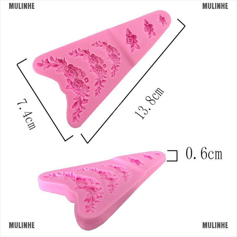 Khuôn Silicone Tạo Hình Hoa Hồng Trang Trí Bánh Cưới