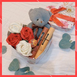 Set quà tặng sinh nhật, valentine, noel, 8-3, 20-10 hộp trái tim tình yêu (Mẫu 12)