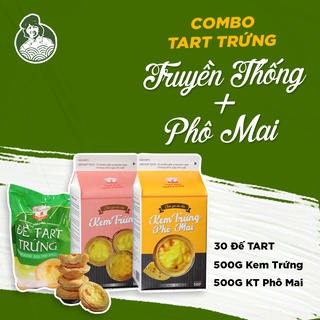 Combo 30 đế tart trứng + 2 vị kem trứng siêu hot