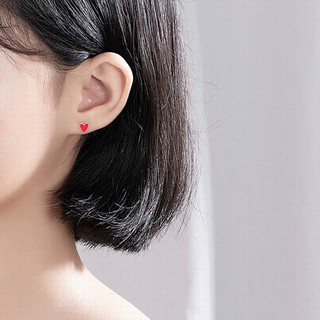 Bộ trang sức bạc Trái tim đỏ