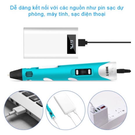 ✨BẢN MỚI✨ Bút vẽ 3D cho bé thỏa sức sáng tạo- Màn hình led thông minh