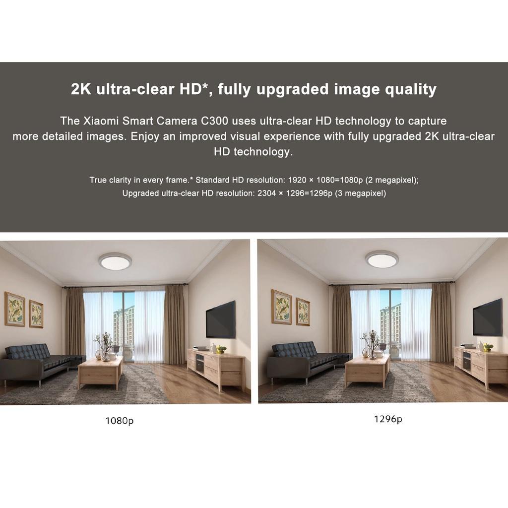 Camera wifi Xiaomi 2K Smart Camera C300 XMC01 Camera IP giám sát 2K 1296P Quốc tế 2022 - Minh Tín Shop