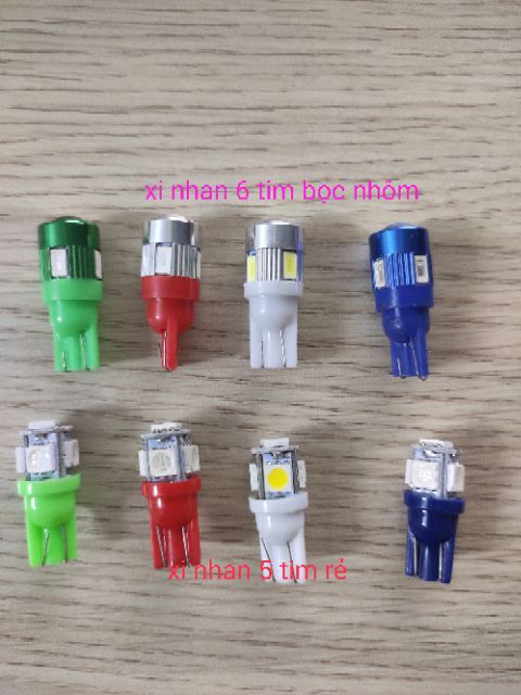 (Freeship) Đèn Led Xi Nhan Demi 6 Tim Bọc Nhôm (Giá 1 Đôi)