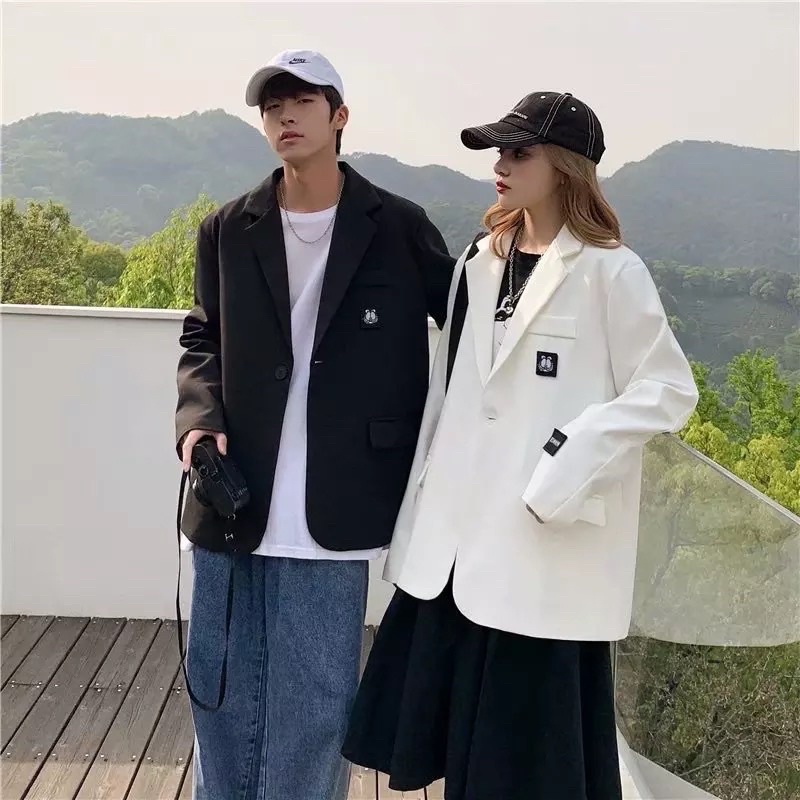 Áo Khoác Vest Blazer Unisex From Rộng Phong Cách Hàn Quốc.V016