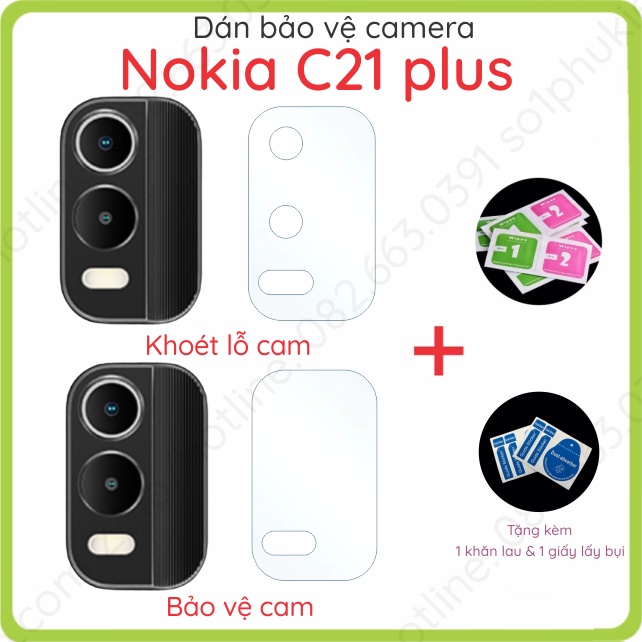 Miếng dán bảo vệ camera Nokia C21+ (C21 plus) nano trong suốt, ppf chống trầy, tự phục hồi vết thương