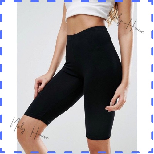 Quần Legging Đùi Lửng Nữ Chất Thun Cotton Dày Dặn Co Giãn 4 Chiều Nâng Mông Ôm Sát Tôn Dáng