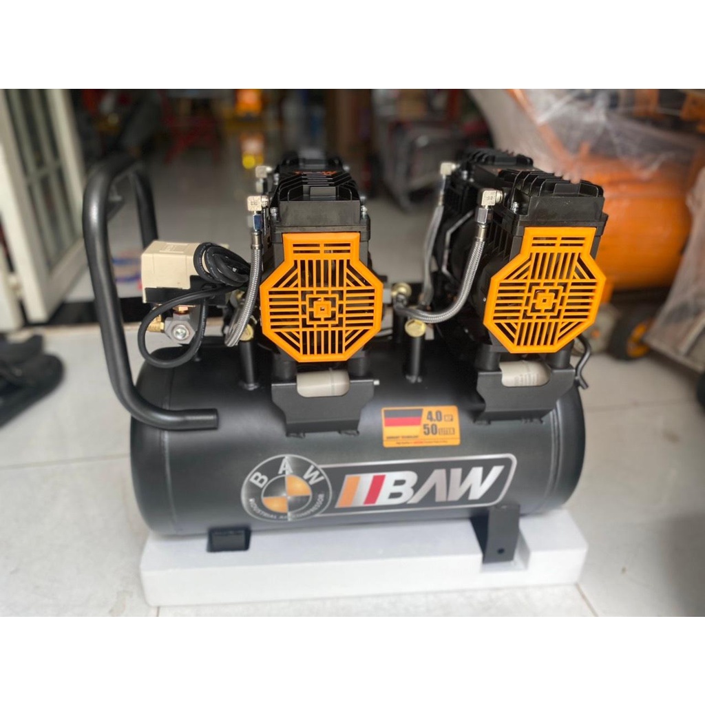 Máy nén khí BAW 50 lít không dầu 4HP, mô tơ dây đồng, BAW-AC50L