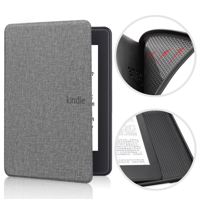 [BASIC] Bao da Cover Kindle Basic 2022/2019 - Mẫu vân vải/denim - Smartcover tự động tắt mở