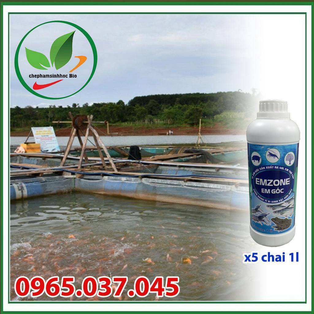 combo 5 chai EM Gốc Chế phẩm sinh học EM gốc - Emzone. Chai 1L
