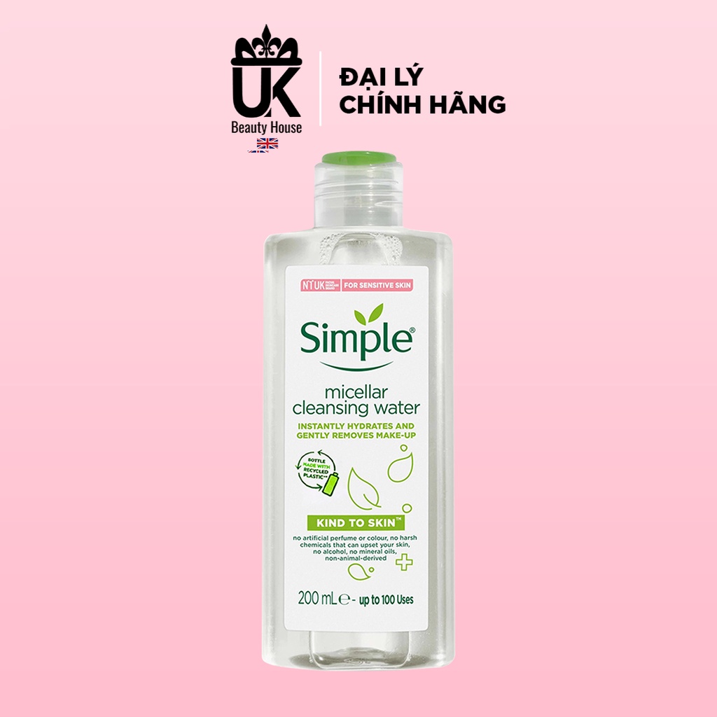 Nước Tẩy Trang Simple Micellar Cleansing Water 200Ml