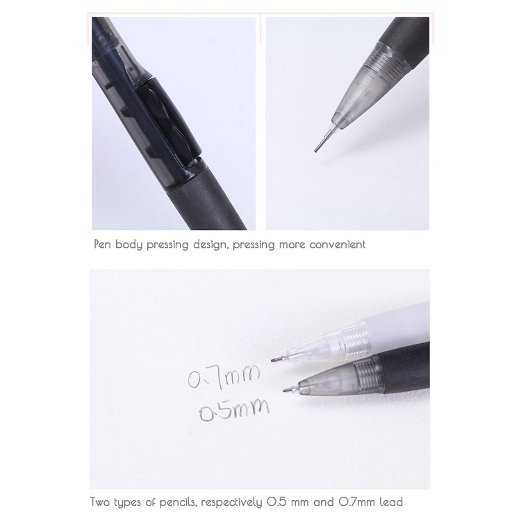 Bút Chì Bấm 0.5 / 0.7mm Kèm Cục Tẩy Tiện Dụng Chất Lượng Cao
