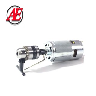 Bộ Khoan Tự Chế Từ Động Cơ 775 Trục D Cực Khỏe và Phụ Kiện V1 - Đầu Kẹp 3 Chấu và Đầu Nối Trục B10-5mm Có Ốc Vặn