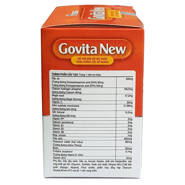 Govita New, hỗ trợ bồi bổ sức khỏe, giảm mệt mỏi, tăng cường sức đề kháng