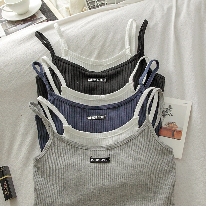 Áo Hai Dây Dáng Ngắn Giả Nhiều Lớp Có Đệm Ngực Thời Trang Trẻ Trung Cho Nữ | BigBuy360 - bigbuy360.vn